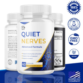 Capsules Quiet Nerves MJO en gros plan sur une surface neutre