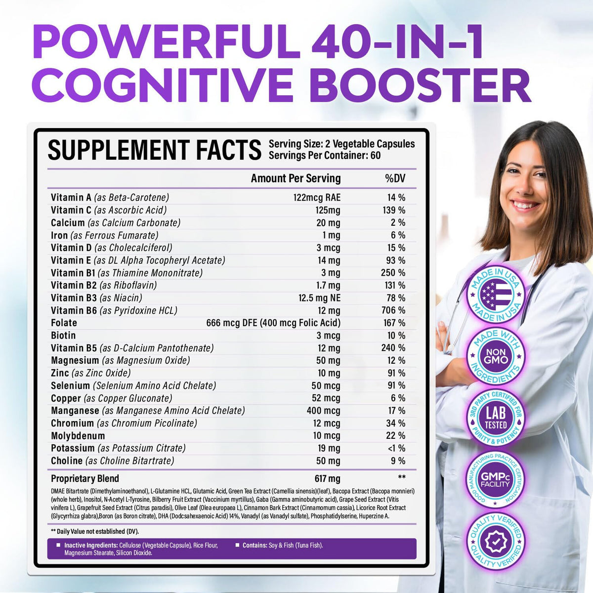 Capsules Rainbow Nutrients 40-en-1 dans une main