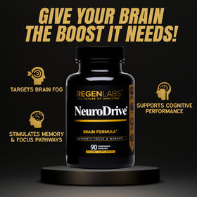 Capsules Regen Labs NeuroDrive sur une surface claire