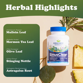 Capsules RidgeCrest Herbals SinusClear en gros plan