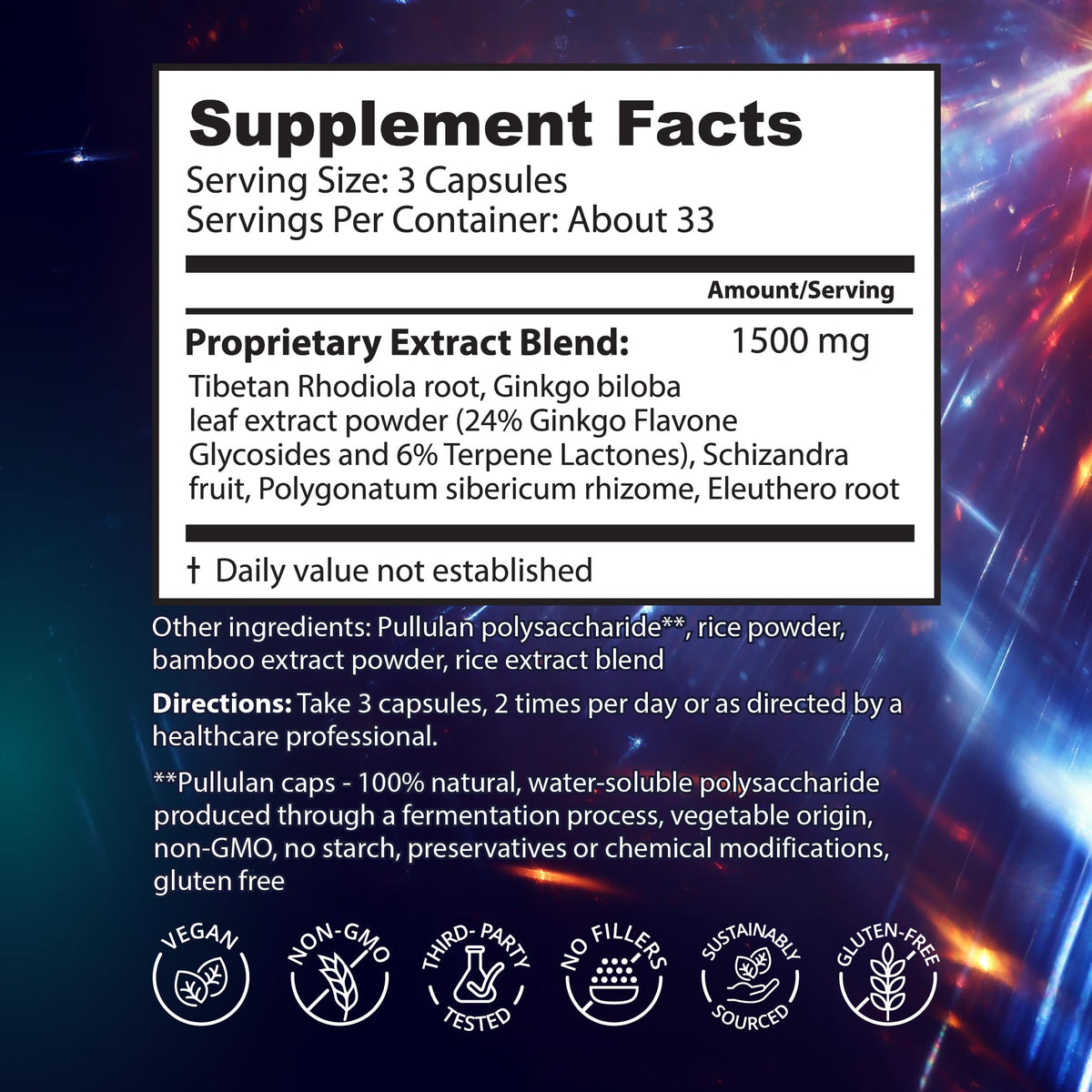 Capsules RON TEEGUARDEN'S DRAGON HERBS Diamond Mind sur fond blanc