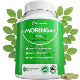 Capsules Rosabella Moringa+ en bouteille vue de face