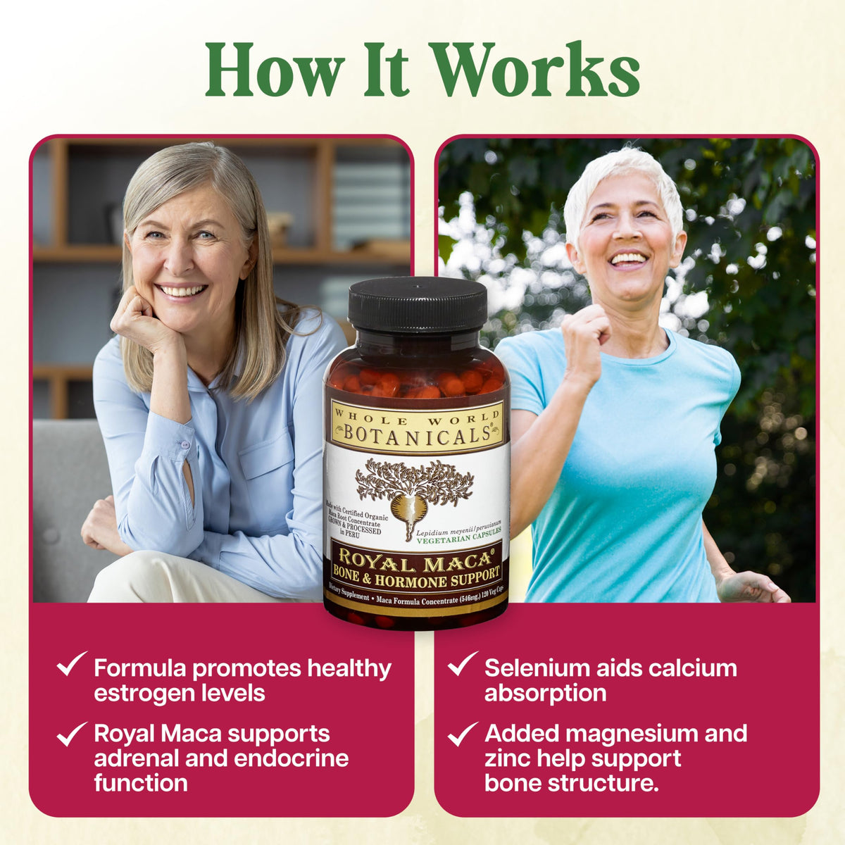 Capsules Royal Maca avec une prise de vue en lifestyle