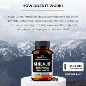 Capsules SANDHUHERBALS sur un fond naturel