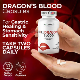 Capsules Sangre de Drago Hallusa Natural 1000mg, vue de près
