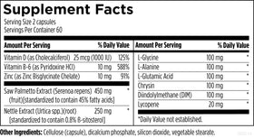 Capsules Saw Palmetto sur une table en bois