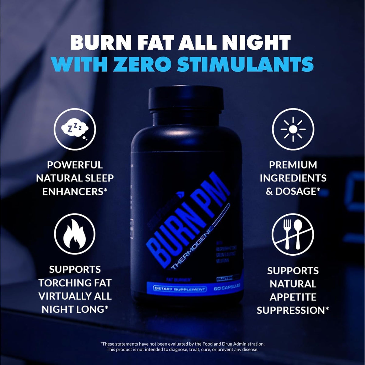 Capsules Sculpt Nation Complément Alimentaire Nuit sur fond blanc