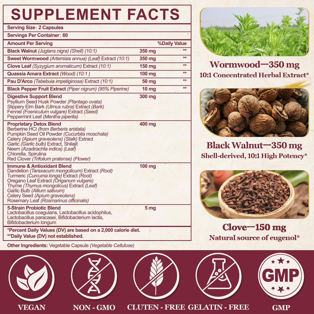 Capsules SKLIA 30-en-1 1815mg dans une main