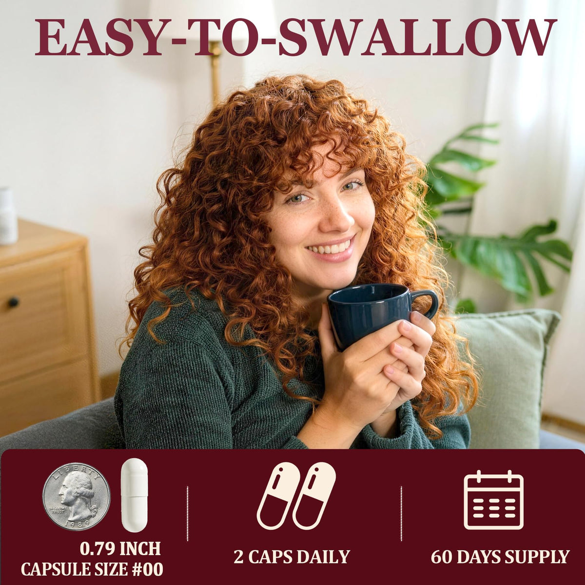 Capsules SKLIA 30-en-1 1815mg sur une table en bois