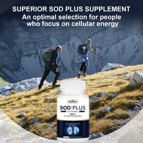 Capsules SOD 500mg NICMIN sur une surface blanche