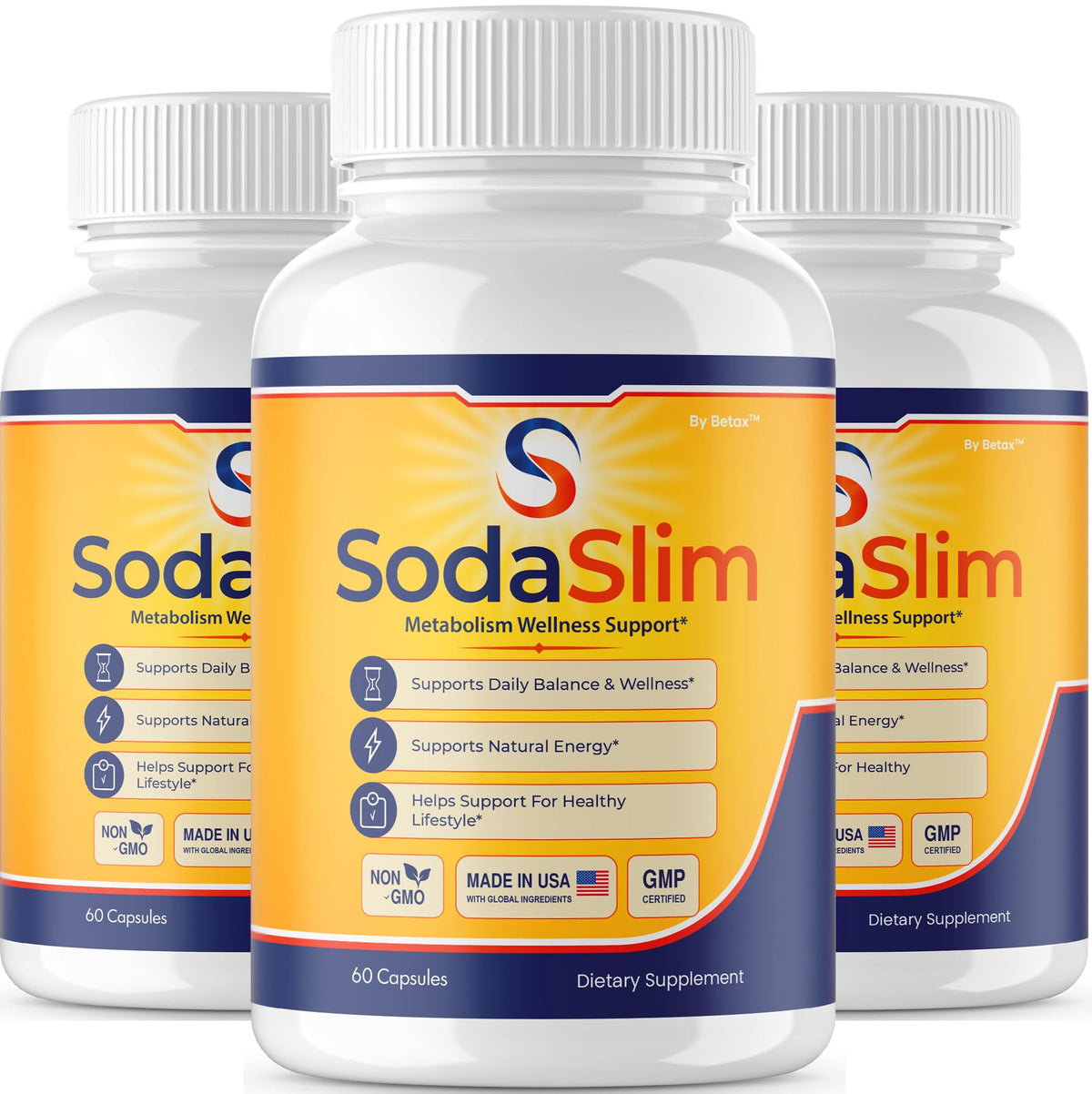Capsules SodaSlim BetaX 180 capsules vue de face