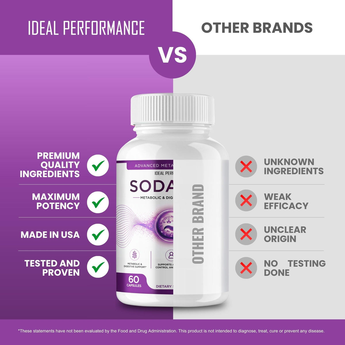 Capsules Sodatide de IDEAL PERFORMANCE prêtes à l'emploi