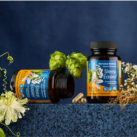 Capsules Sommeil Apaisant Herb Pharm sur une surface en bois