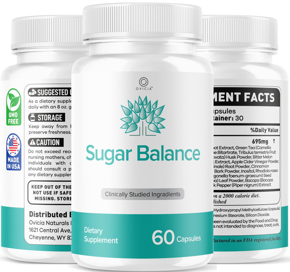Capsules SugarBalance OVICIA et ses ingrédients naturels