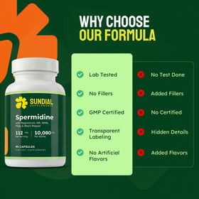 Capsules SUNDIAL SUPPLEMENTS sur un fond neutre