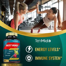 Capsules Tenmido avec extrait de betterave et thé vert