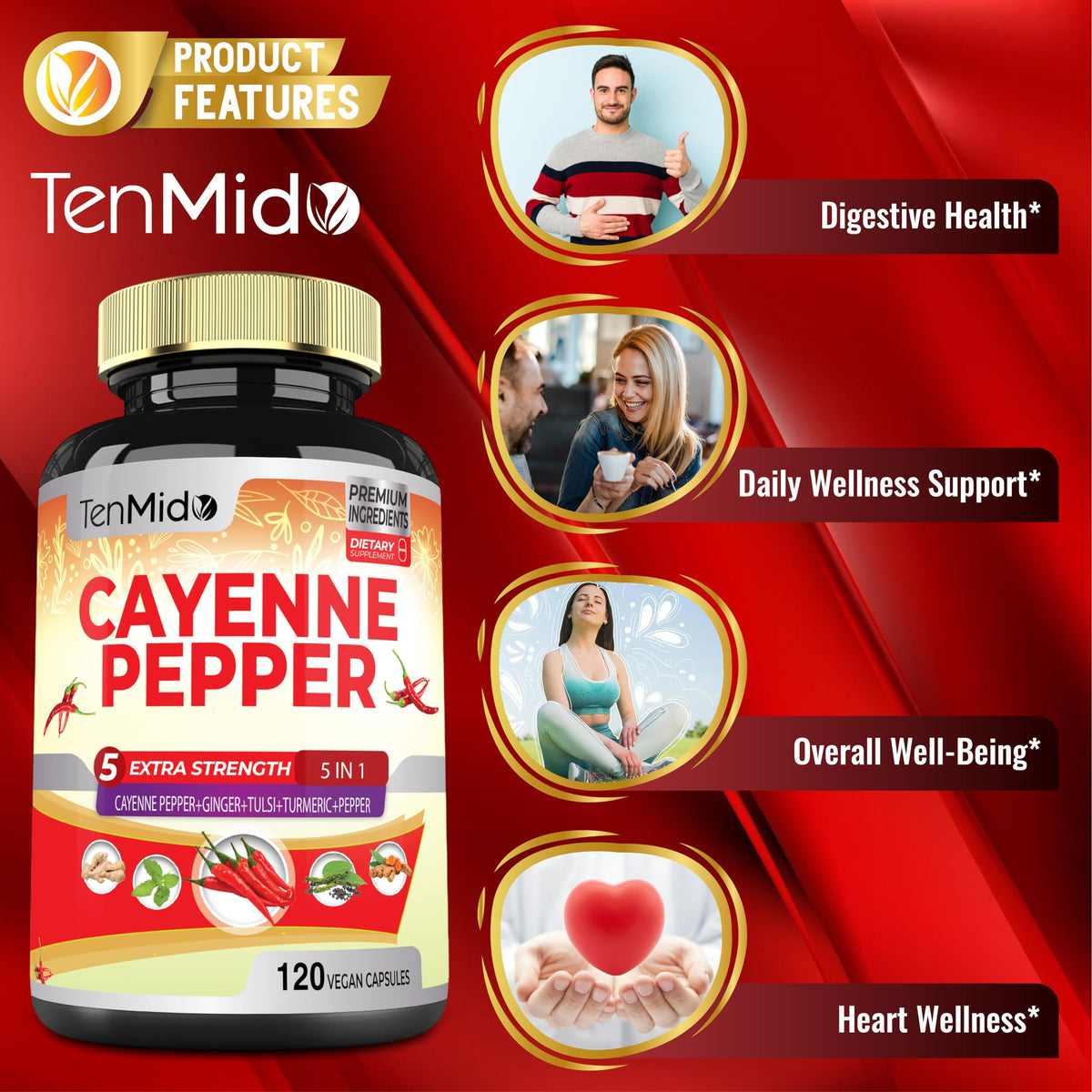 Capsules Tenmido dans la main d'un utilisateur