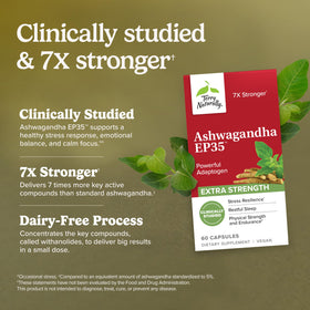Capsules Terry Naturally Ashwagandha EP35 sur fond blanc