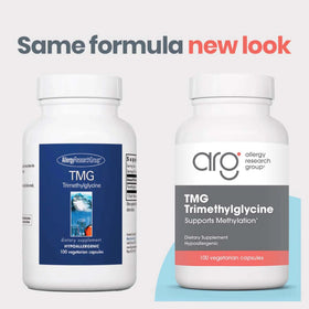 Capsules TMG 750 mg Allergy Research Group avec d'autres suppléments
