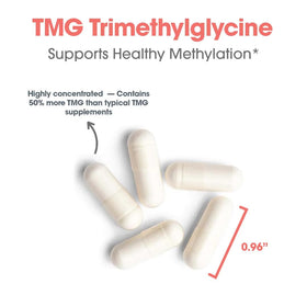 Capsules TMG 750 mg Allergy Research Group sur une table