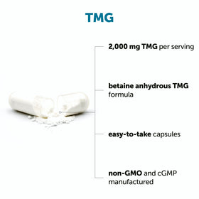 Capsules TMG Micro Ingredients sur une surface blanche