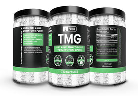 Capsules TMG sur fond blanc, prêtes à être utilisées