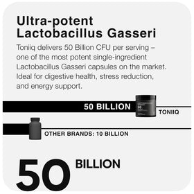Capsules Toniiq Lactobacillus Gasseri avec étiquette visible