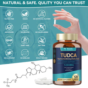 Capsules Totaria TUDCA 1200mg sur fond blanc