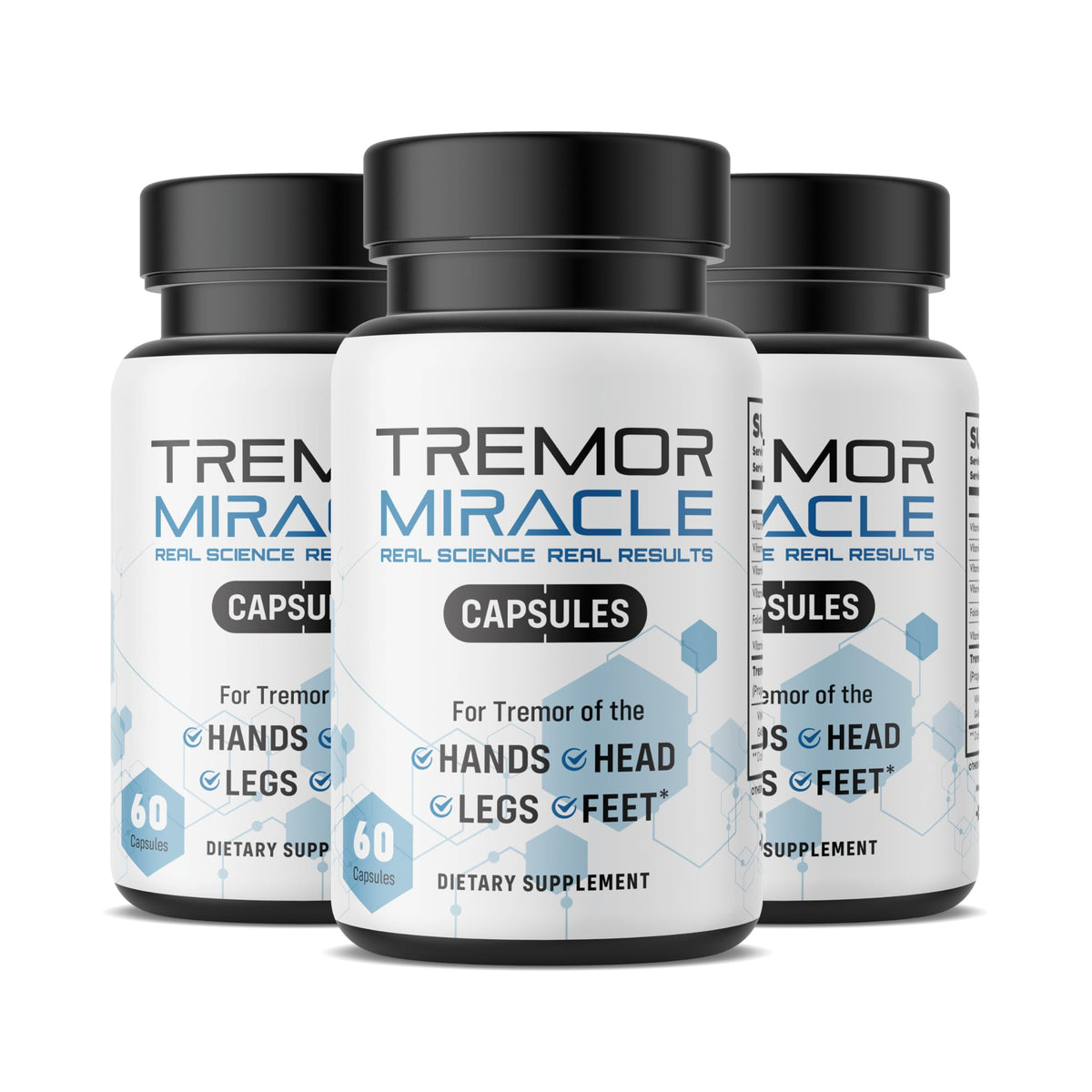 Capsules Tremor Miracle 3 Pack de Real Science Nutrition en boîte