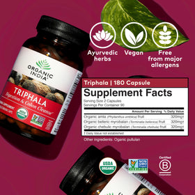 Capsules Triphala Bio ORGANIC INDIA, format pratique