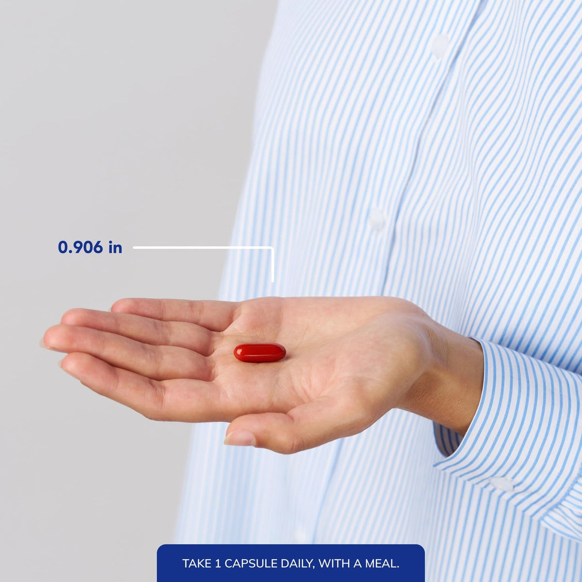 Capsules Ubiquinol-QH sur un fond neutre
