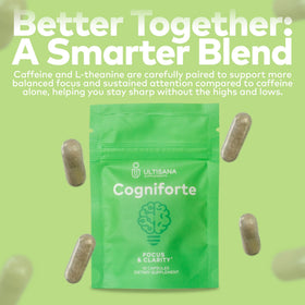 Capsules Ultisana avec des éléments de nature en arrière-plan