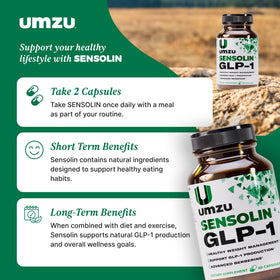 Capsules UMZU Sensolin dans un verre d'eau