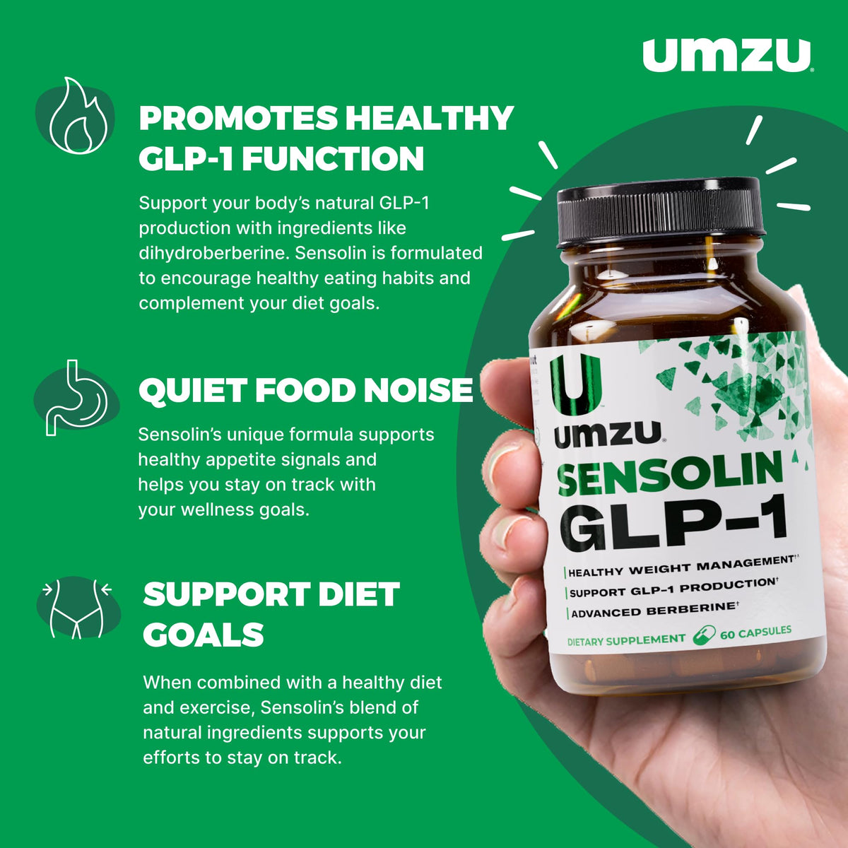 Capsules UMZU Sensolin sur fond blanc