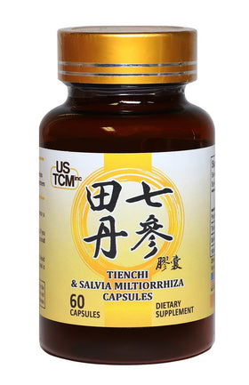 Capsules USTCM de Pseudoginseng Sanqi 500mg, vue de face