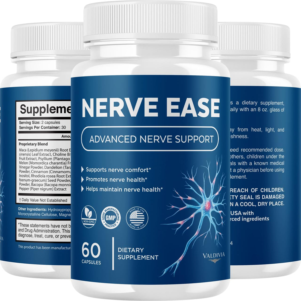 Capsules Valdivia Nerve Ease à côté d'autres compléments alimentaires