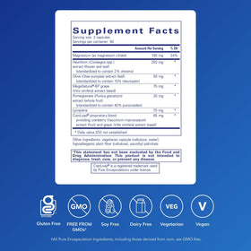 Capsules Vascular daily wellness Pure Encapsulations sur une surface blanche