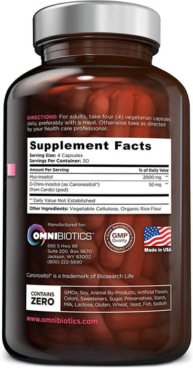 Capsules véganes OmniBiotics Myo-Inositol & D-Chiro Inositol