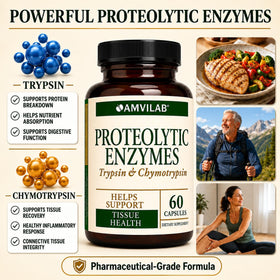 Capsules végétales AMVILAB Complexe d'Enzymes Protéolytiques
