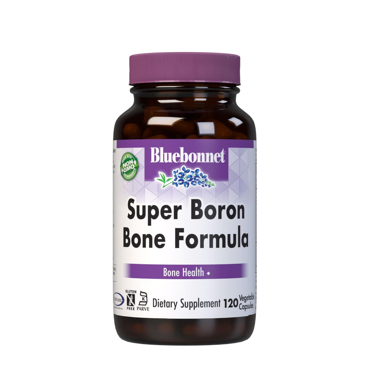 Capsules végétales BlueBonnet Super Boron Bone Formula en vue de face