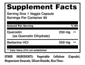 Capsules végétales d'Amazing Nutrition Quercétine et Berbérine - premier plan