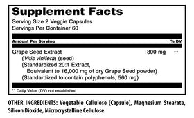Capsules végétales d'extrait de pépin de raisin Amazing Nutrition sur fond blanc