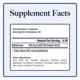Capsules végétales d'Utzy Naturals Nattokinase 2000 FU sur fond blanc