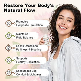 Capsules végétales de CleverasHealth Drainage Lymphatique sur fond blanc