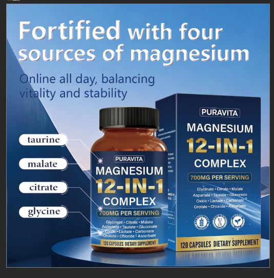 Capsules végétales de Complexe de Magnésium aurevia support sur une table