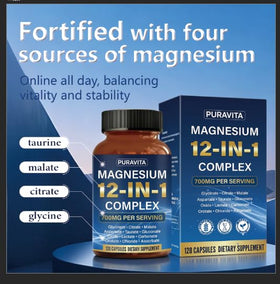 Capsules végétales de Complexe de Magnésium aurevia support sur une table