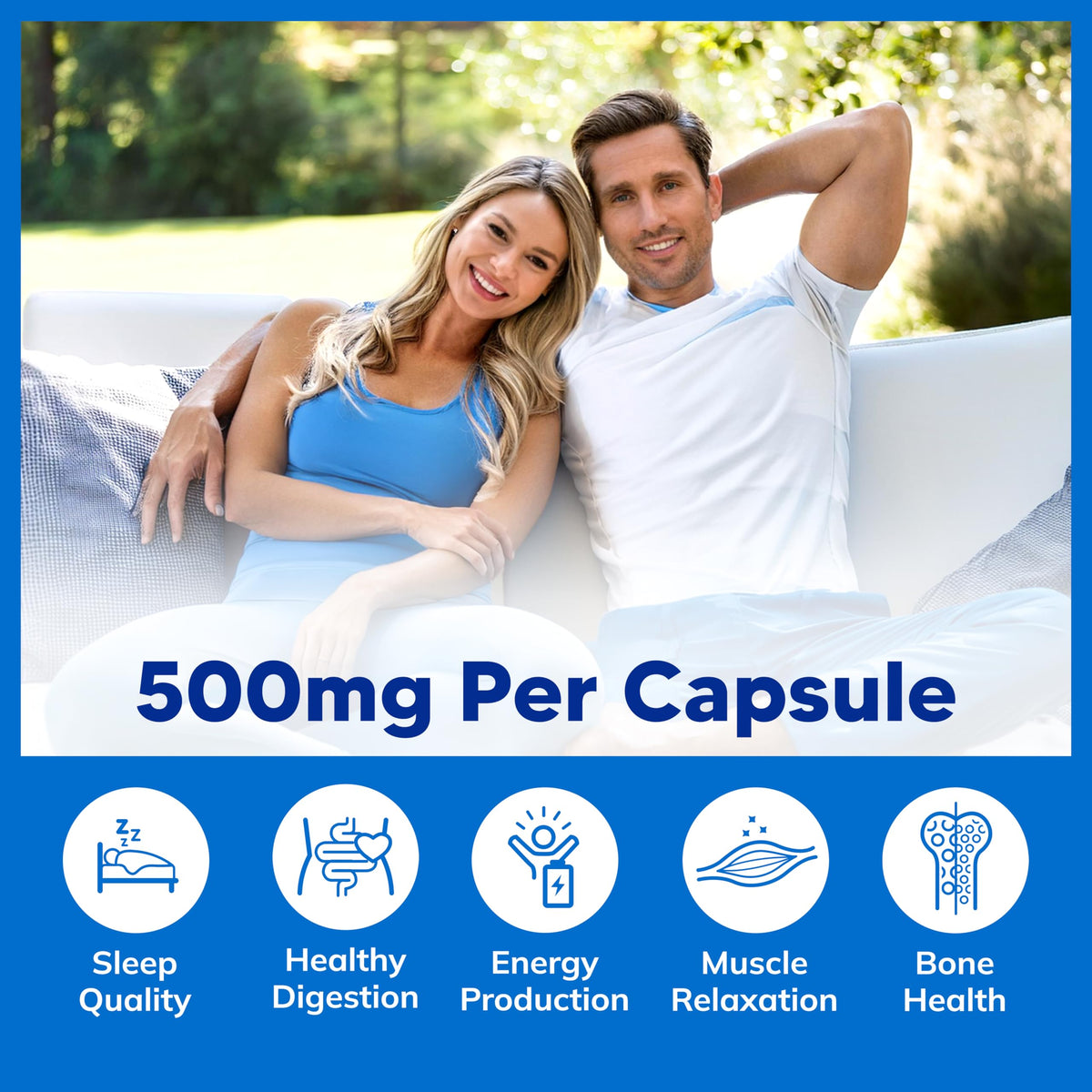 Capsules végétales de magnésium 500mg aSquared Nutrition dans la main