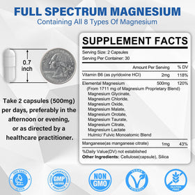Capsules végétales de magnésium EnvyCure sur fond blanc