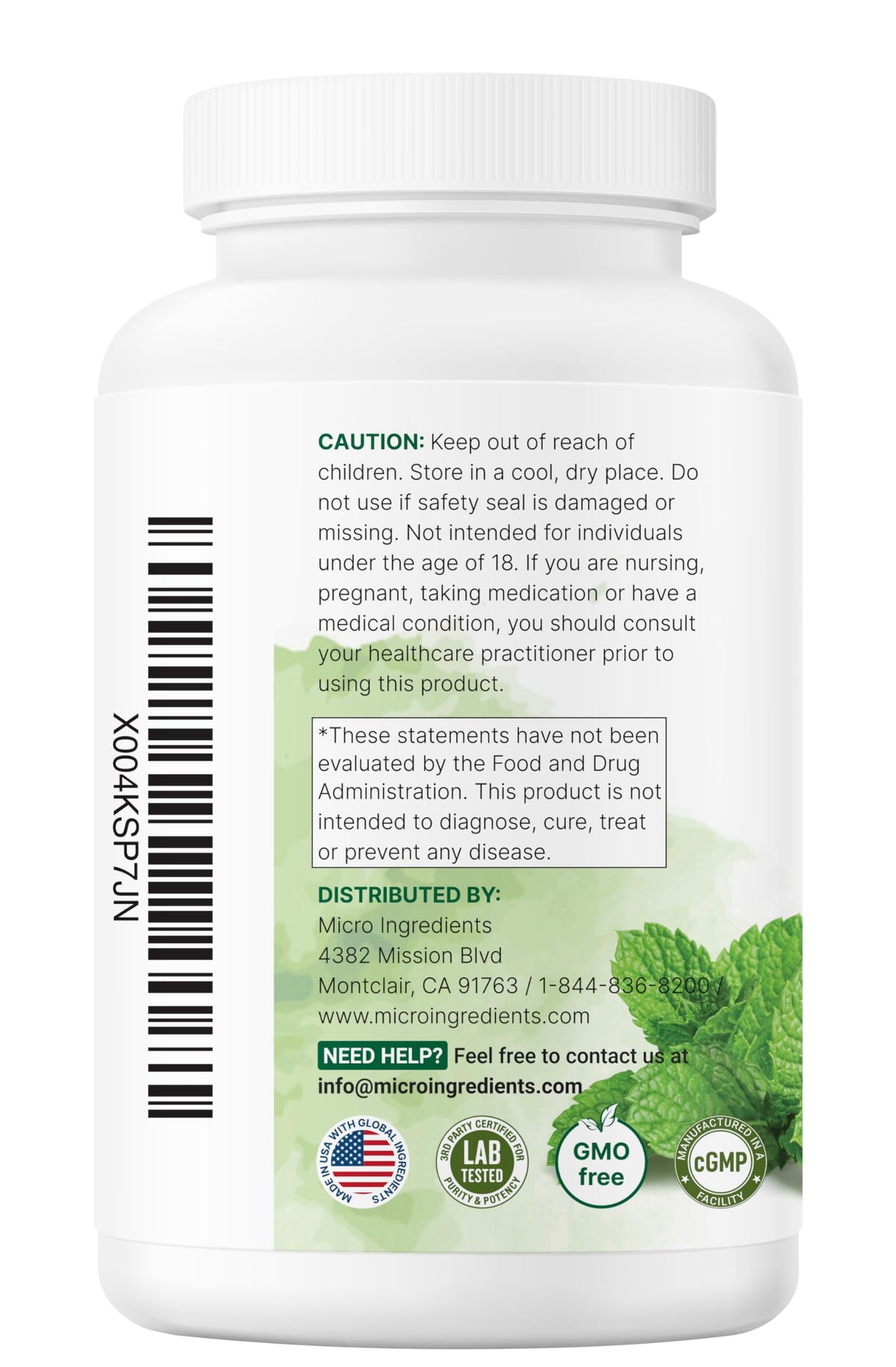 Capsules végétales de Micro Ingredients sur une table en bois