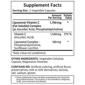 Capsules végétales de ML Naturals Vitamine C Liposomale